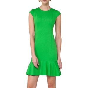 AKRIS PUNTO BERGDORF GOODMAN FLOUNCE HEM DRESS 8